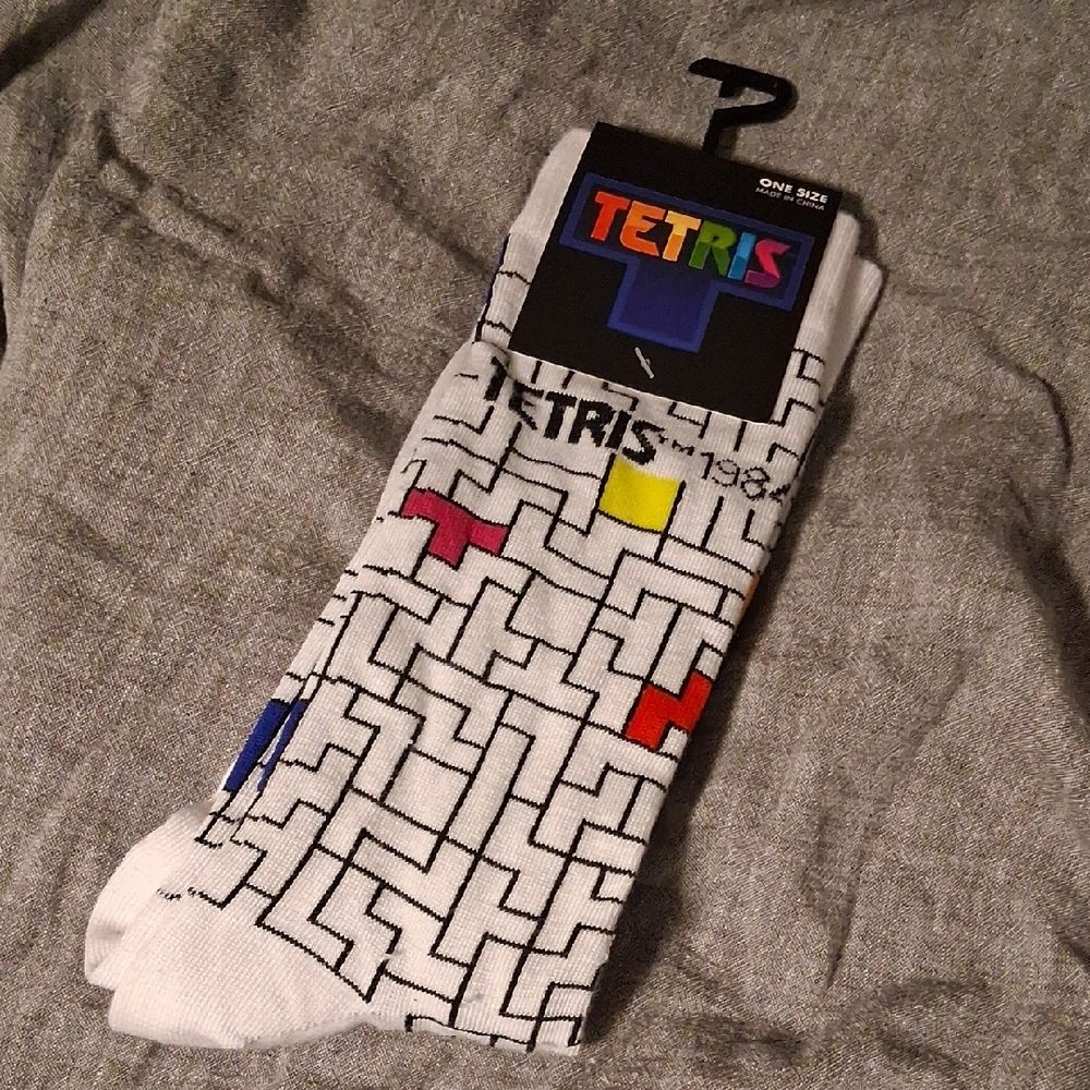 Tetris Multicolor Tetris Pattern Socks